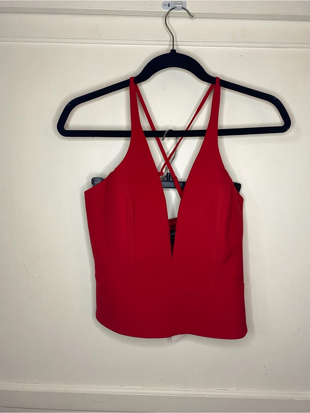 Red Strappy V-Neck Women’s Tank Top